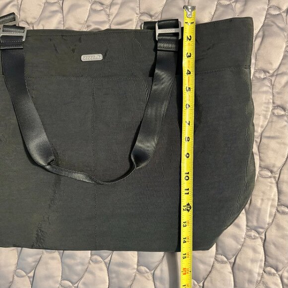 Baggallini Gray and Pink Weekender Expandable Carryall Overnight Tote Bag - Picture 6 of 14